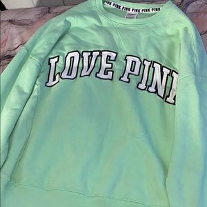 Mint green PINK sweatshirt
